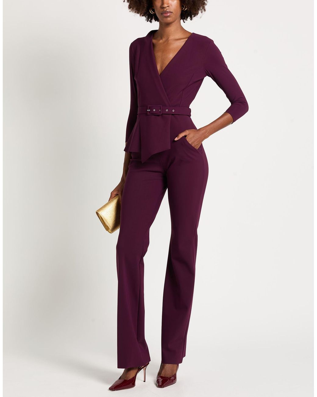 La Petite Robe Di Chiara Boni Purple Jumpsuit