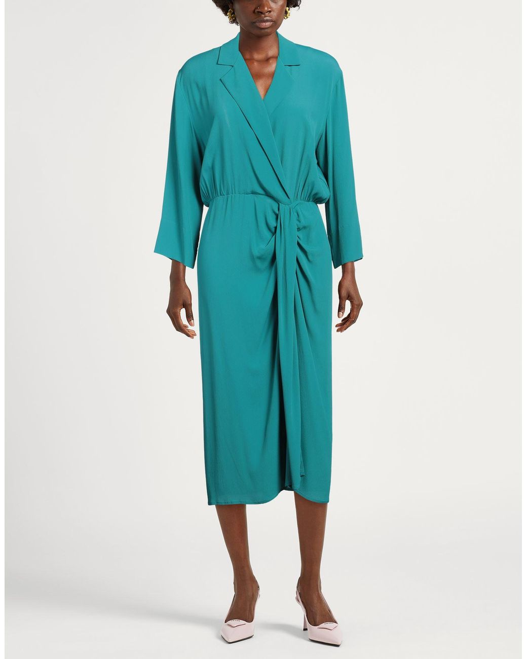 Semicouture Blue Midi Dress
