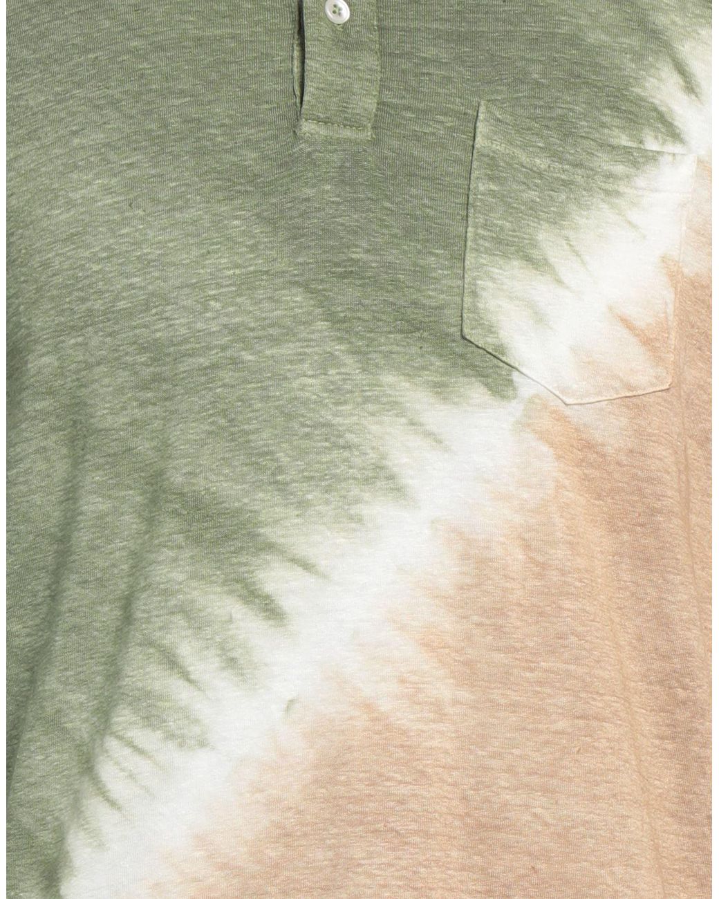 Altea Green Polo Shirt Linen, Elastane for men