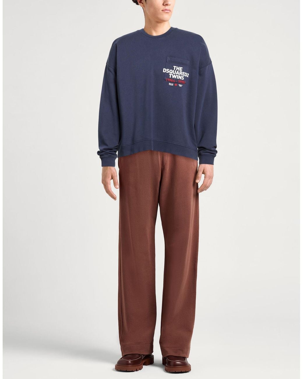 DSquared² Blue Slate Sweatshirt Cotton for men