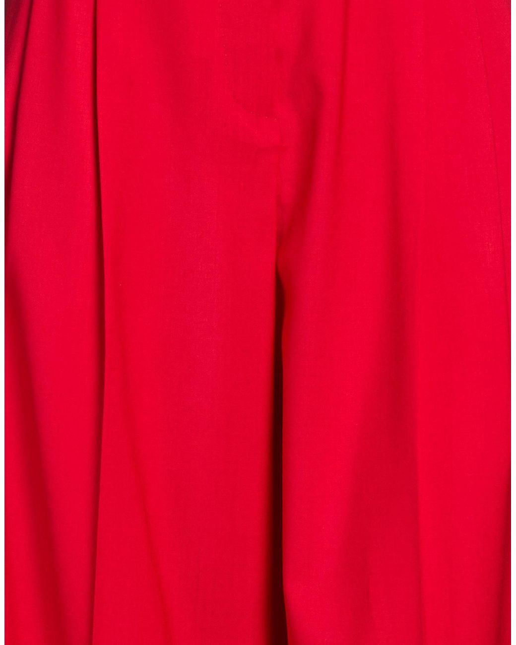 Max Mara Red Pants Virgin Wool