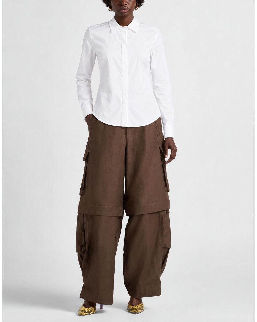 Boss White Shirt Cotton, Elastomultiester