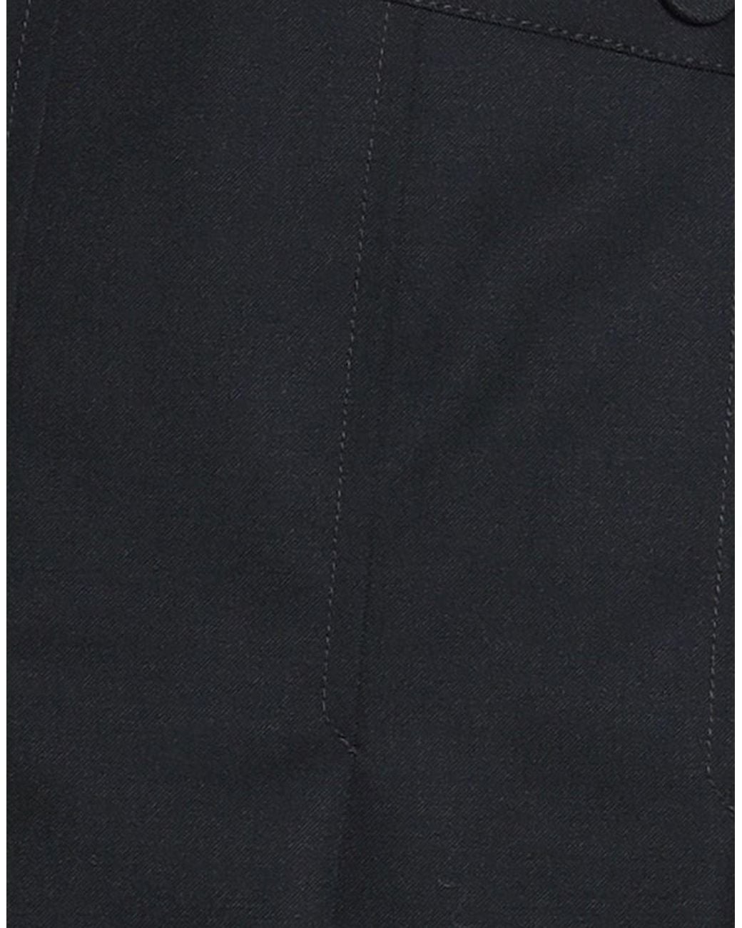 Sandro Blue Midnight Mini Skirt Polyester, Virgin Wool
