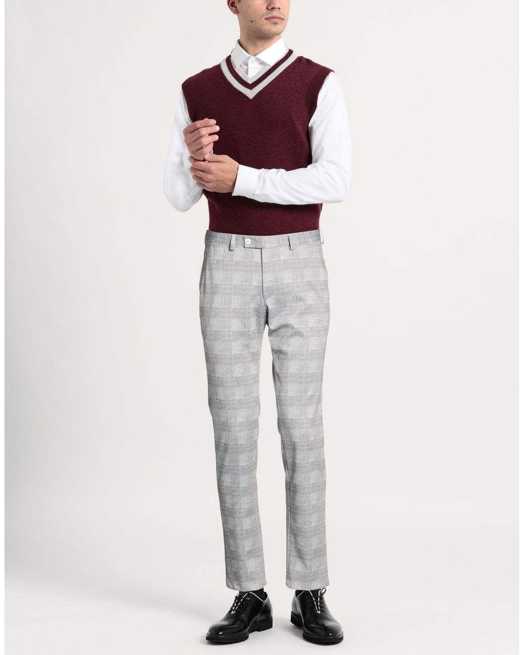 DIGEL Gray Pants Polyester, Viscose, Elastane for men