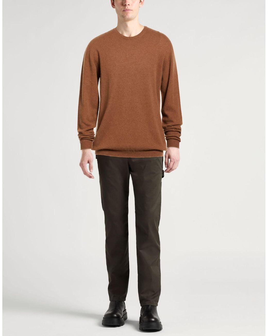 Roberto Collina Brown Sweaters for men