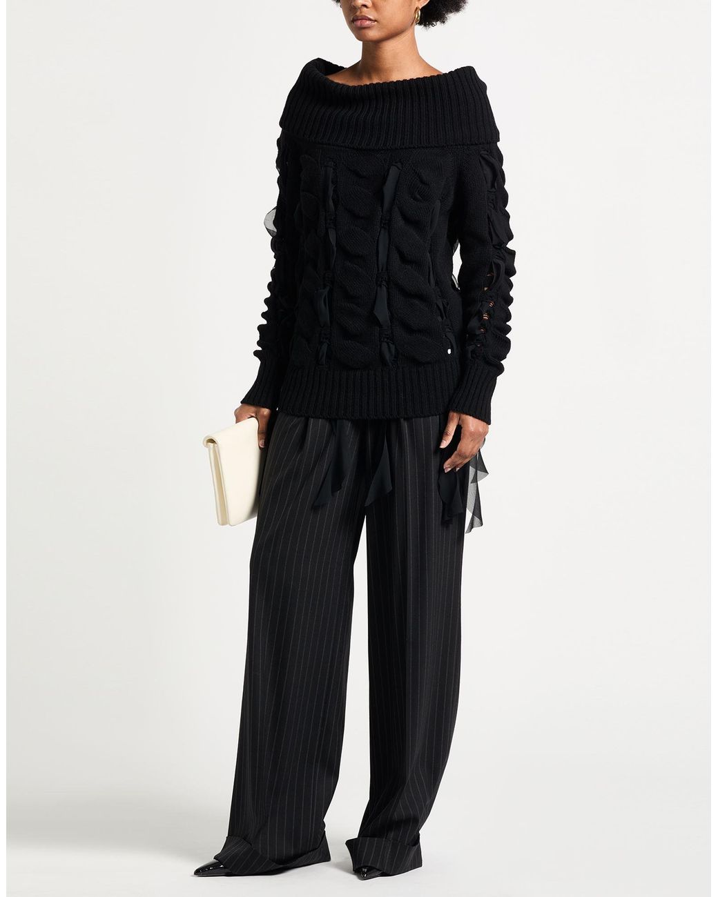 Blumarine Black Sweater Wool, Polyester