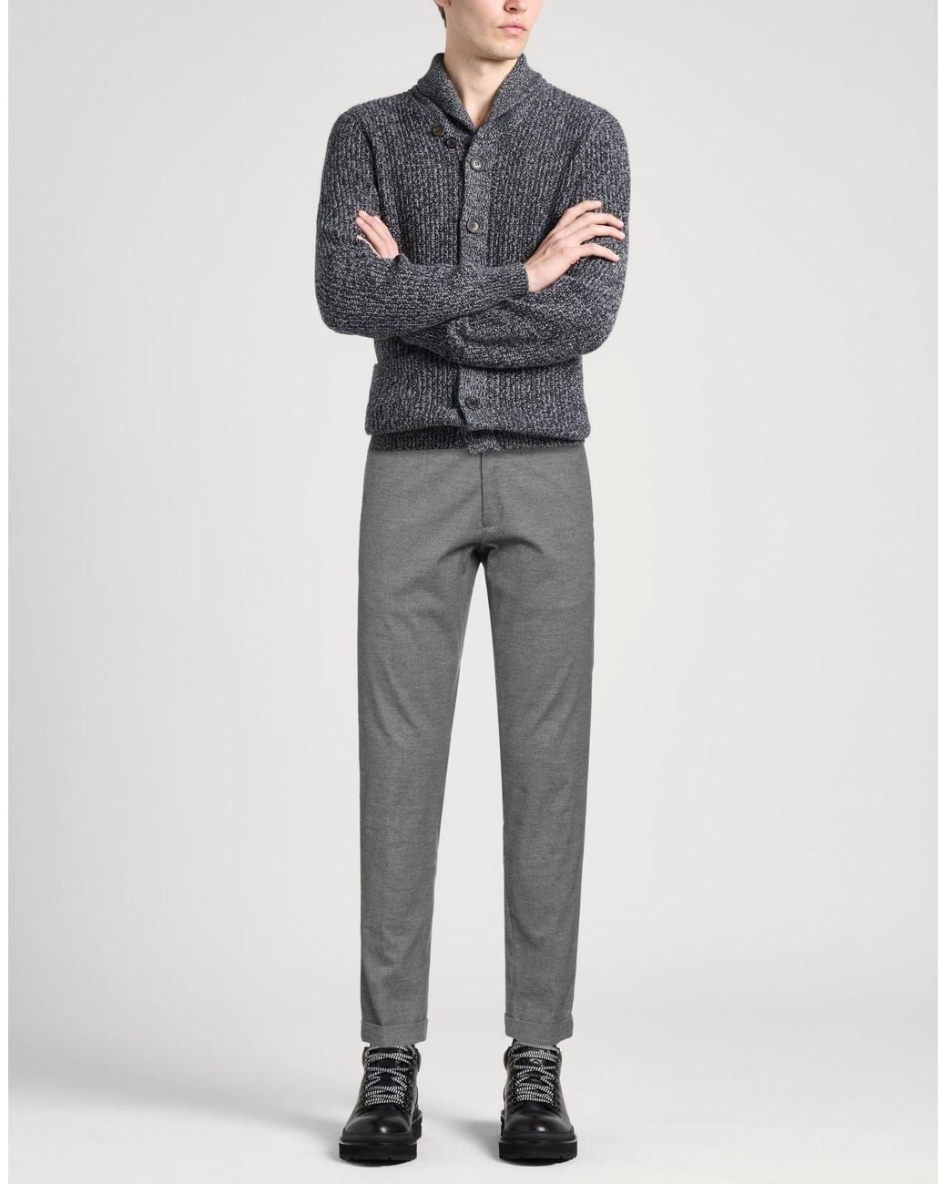 AT.P.CO Gray Pants Lyocell, Polyester, Viscose, Elastane for men