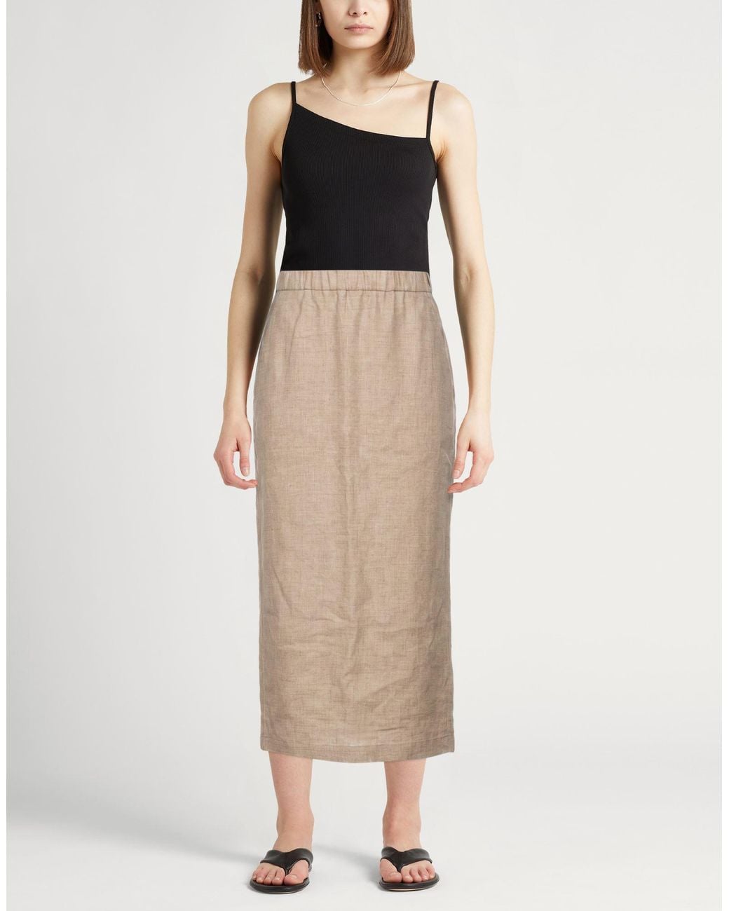 Aspesi Natural Midi Skirt Virgin Wool, Acrylic, Polyamide, Cashmere