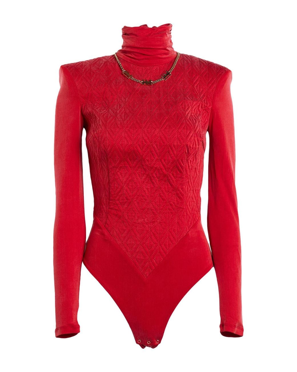 Elisabetta Franchi Red Bodysuit Cupro, Elastane