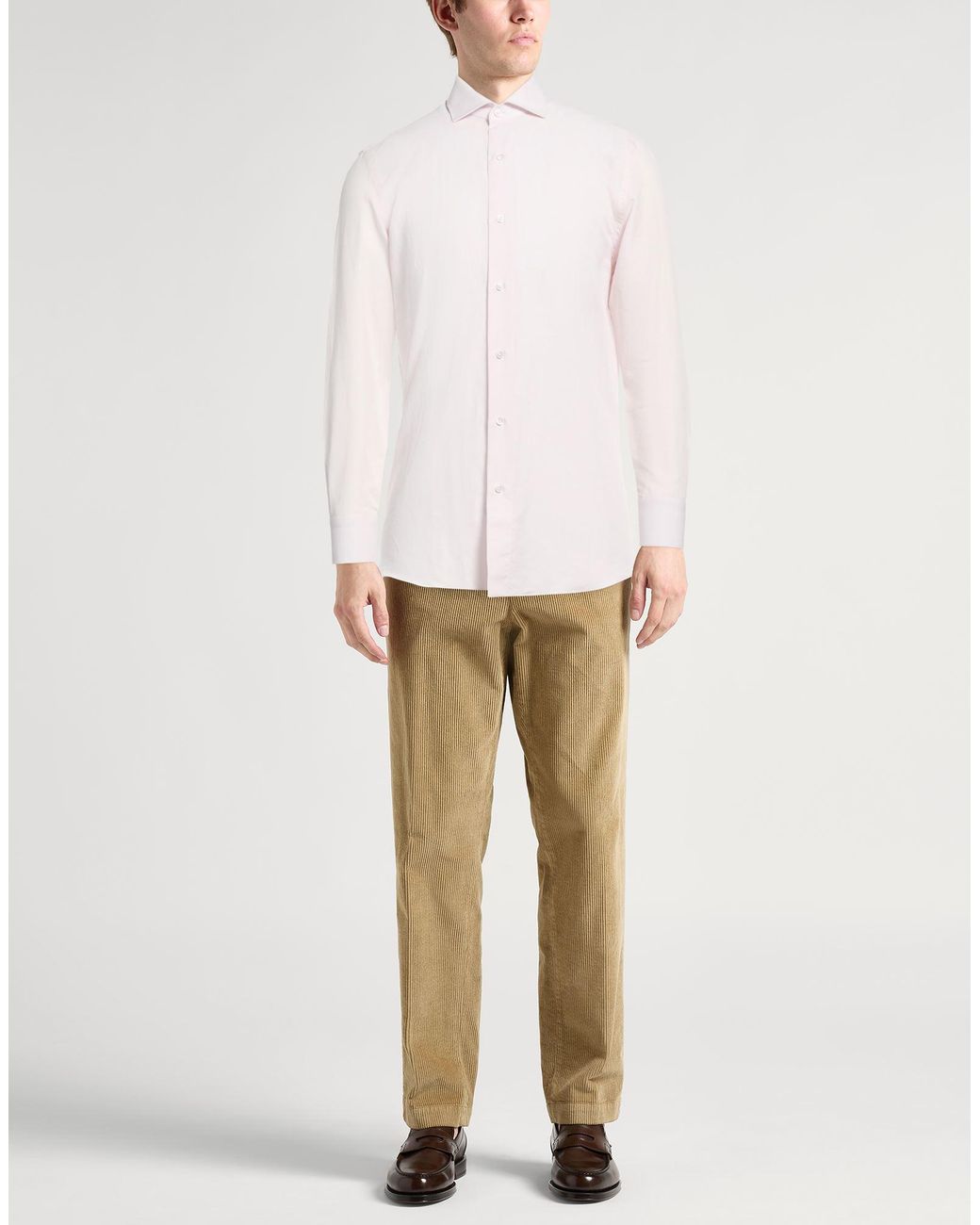 Caruso White Shirt Cotton for men