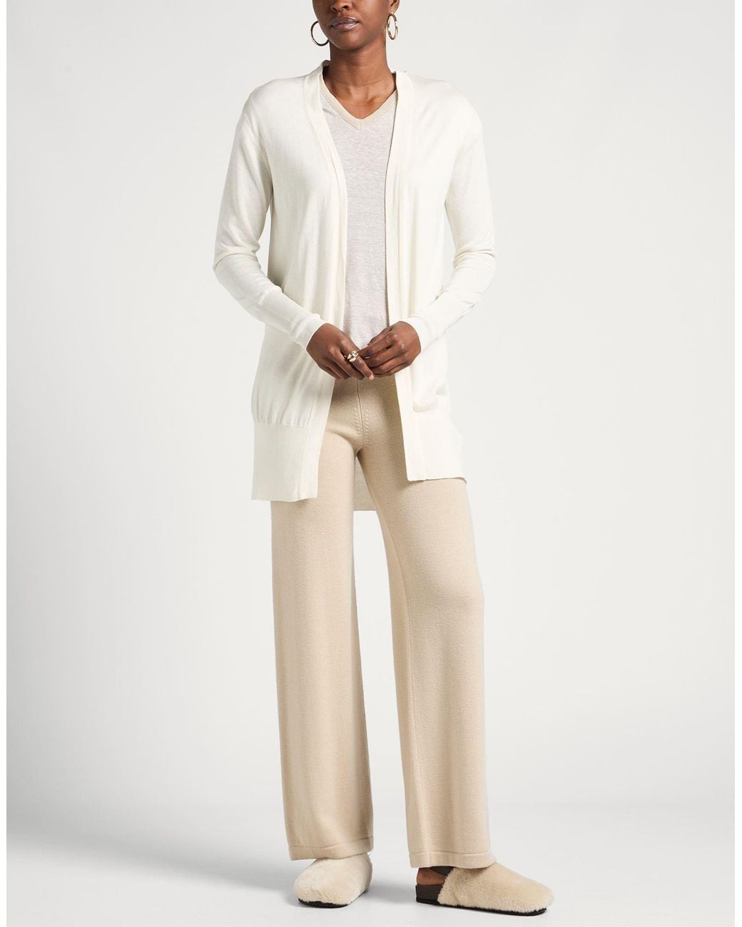 Eleventy White Cardigan