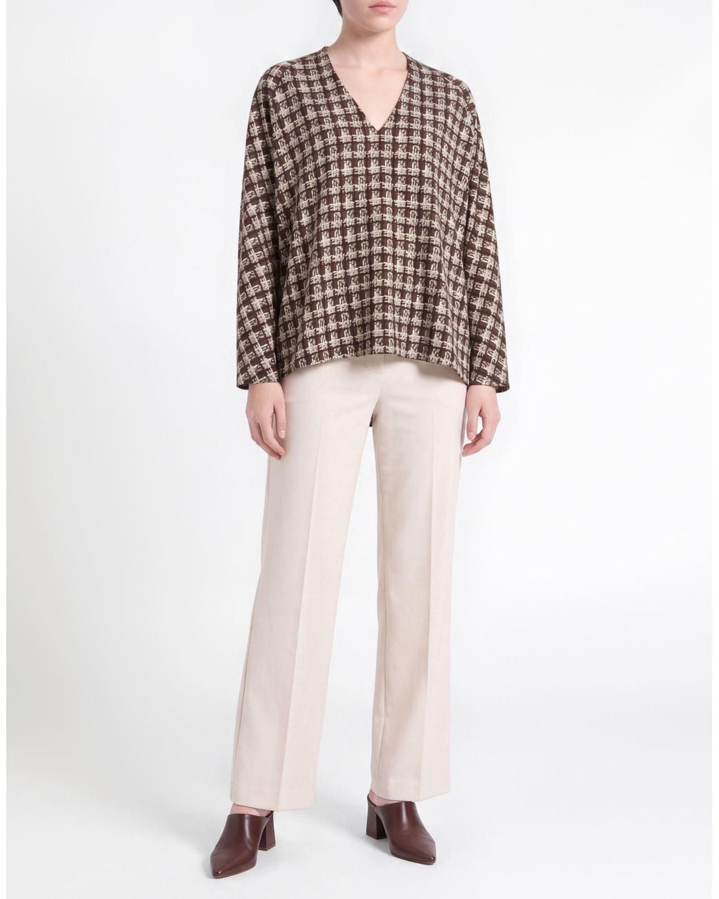 Siyu Brown Top Viscose, Elastane