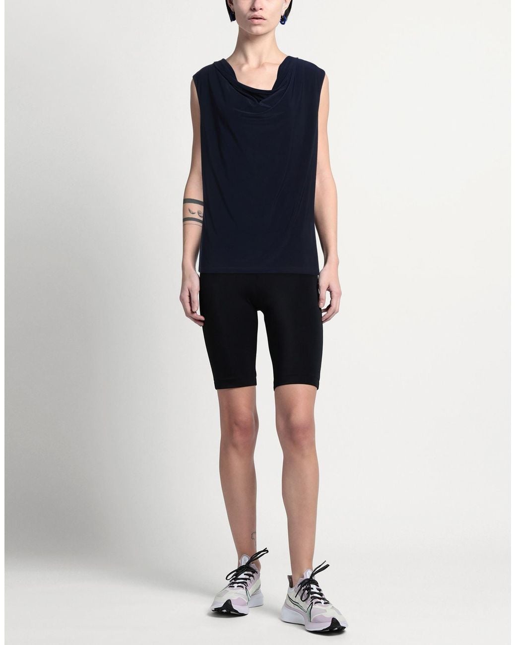 FRANK LYMAN Blue Top Polyester, Elastane