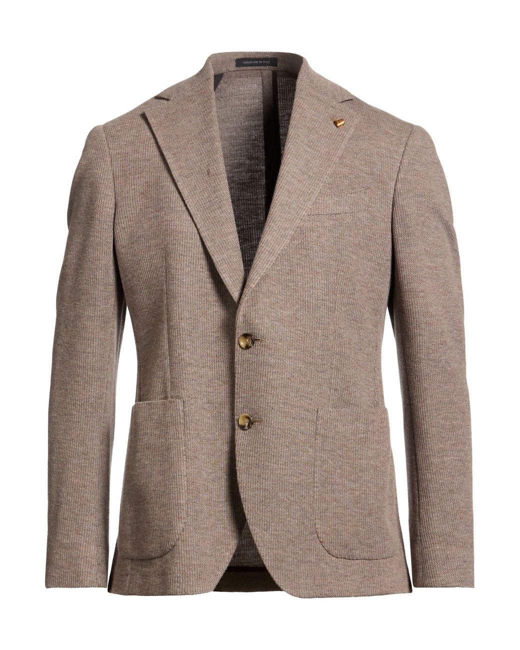 Sartoria Latorre Brown Blazer Wool, Cotton, Polyester for men