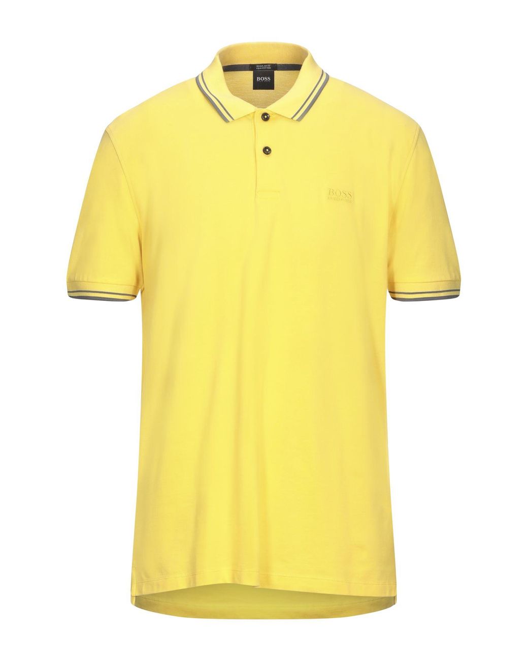 BOSS by Hugo Boss Cotton Polo Shirt in Light Yellow (Yellow) for Men - Lyst