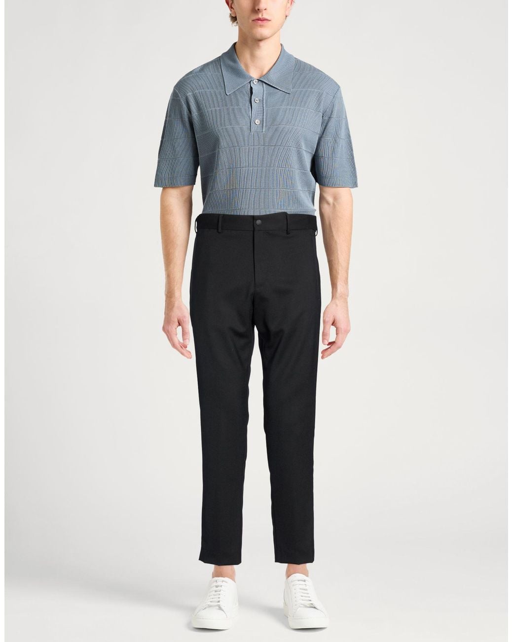 PT Torino Black Pants Virgin Wool, Polyester, Elastane for men