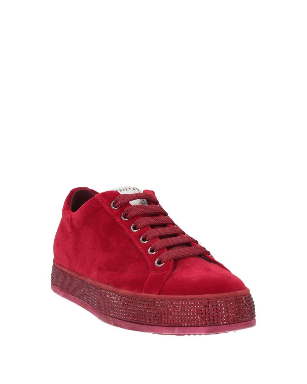 Le Silla Red Sneakers Textile Fibers