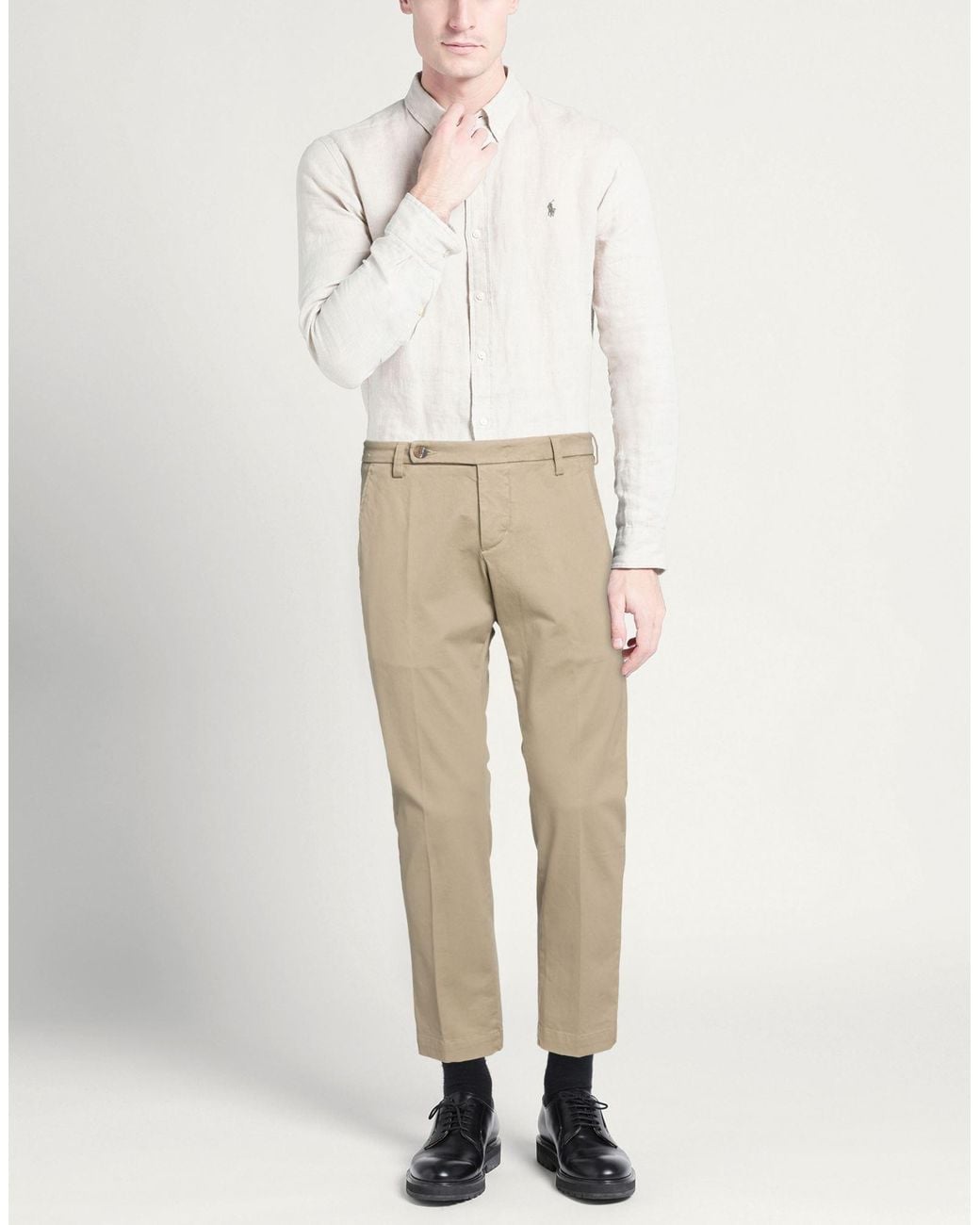Entre Amis Natural Military Pants Cotton, Elastane for men
