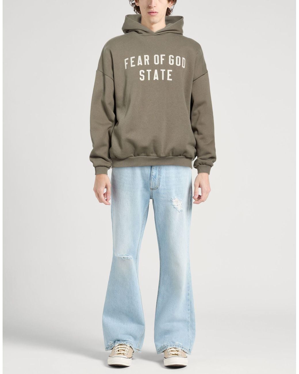 Fear Of God Gray Military Sweatshirt Cotton, Polyester for men