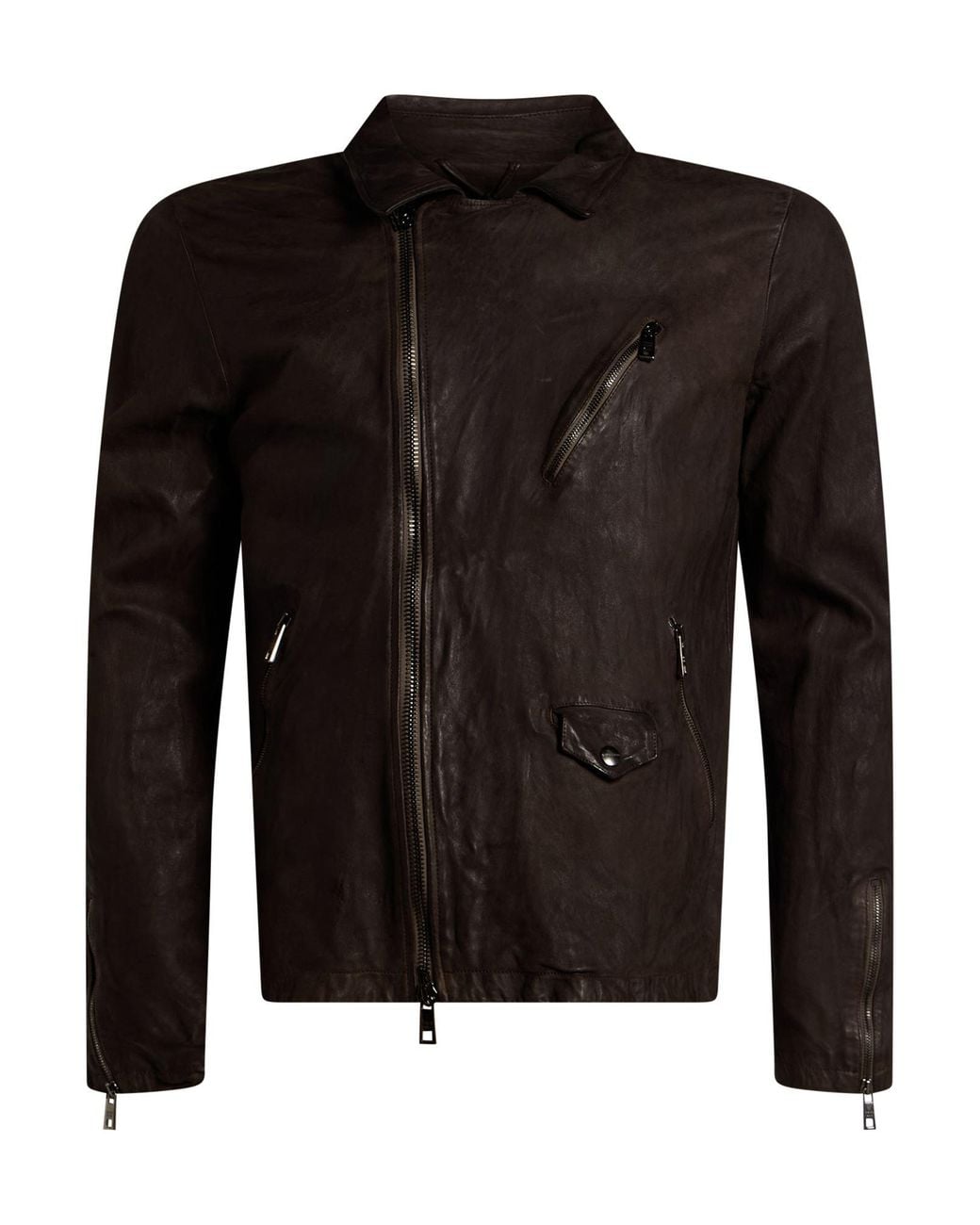 Giorgio Brato Black Jacket Leather for men