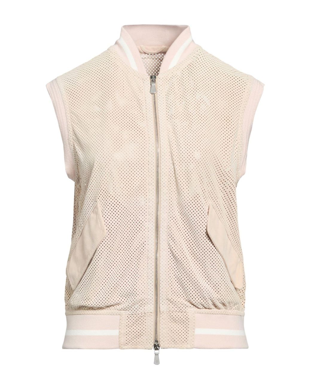 Eleventy Natural Vest Lambskin, Cotton