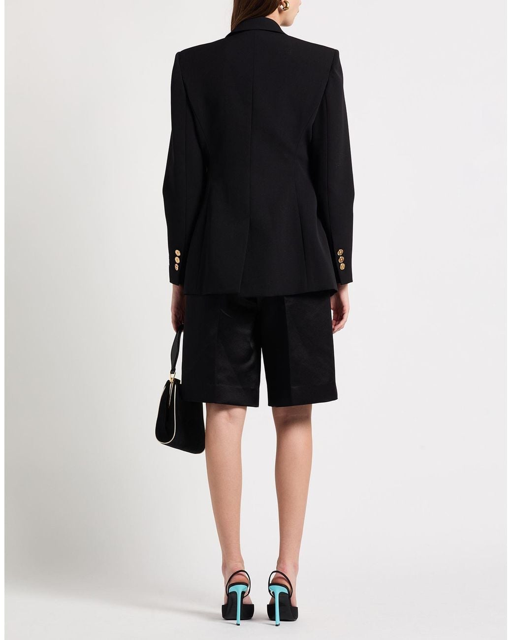 Versace Black Blazer Wool, Elastane