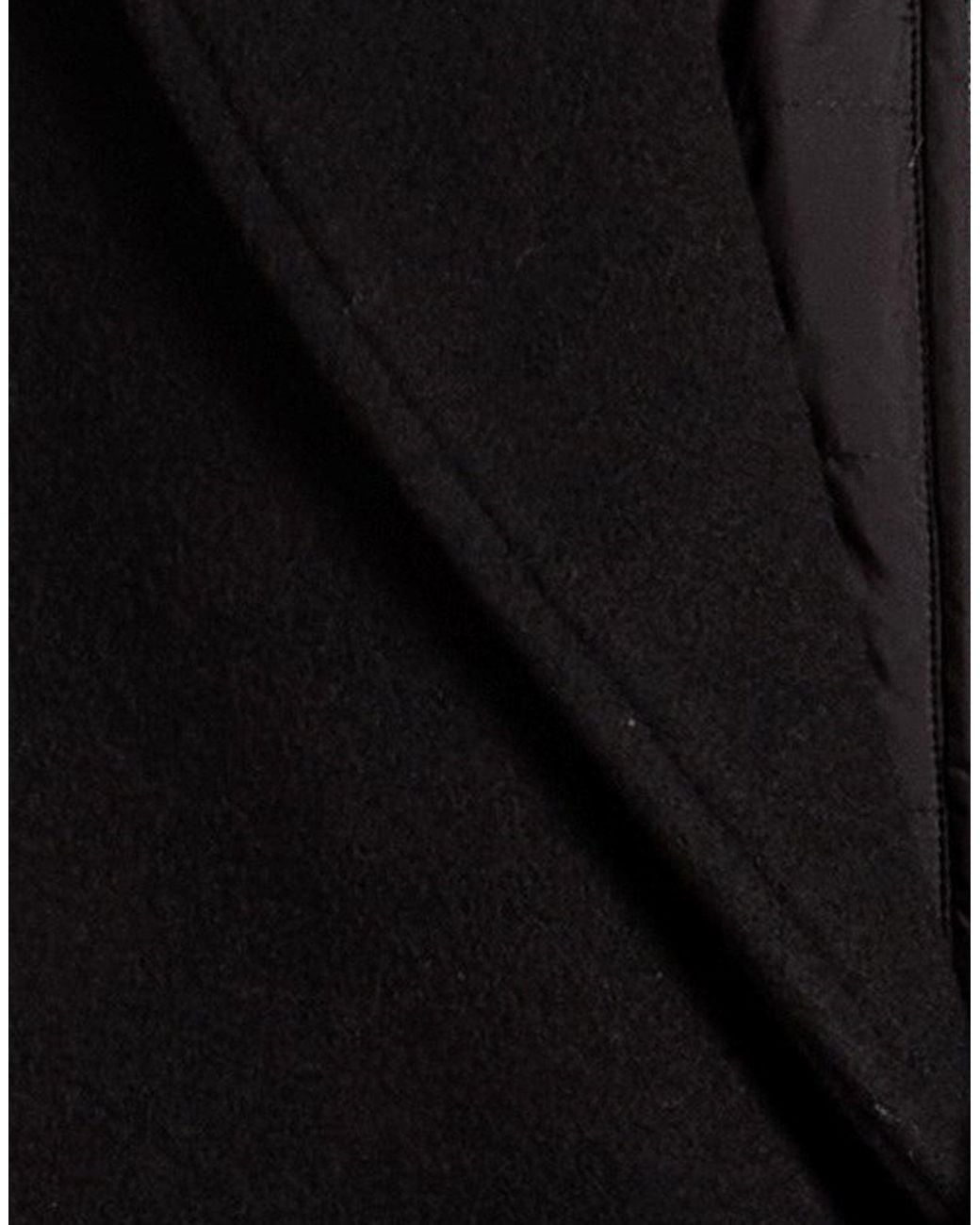Herno Black Coat Virgin Wool, Polyamide, Polyurethane for men