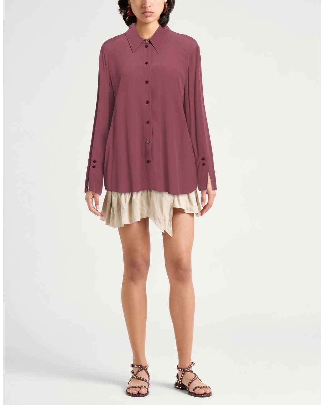 Patrizia Pepe Purple Mauve Shirt Viscose
