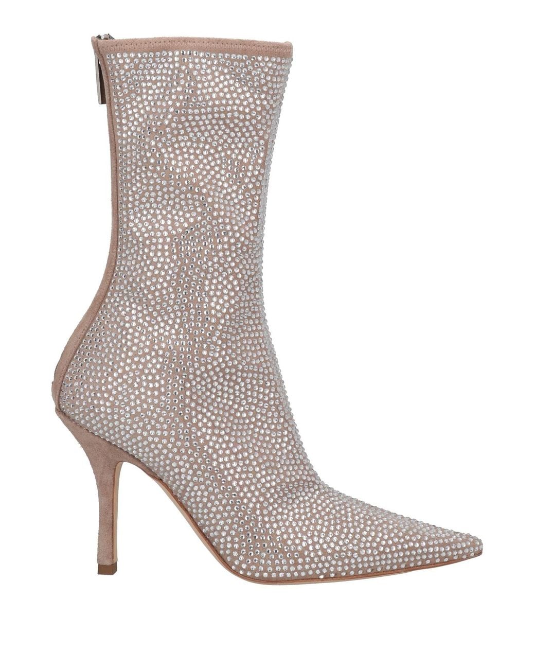 Paris Texas Gray Ankle Boots
