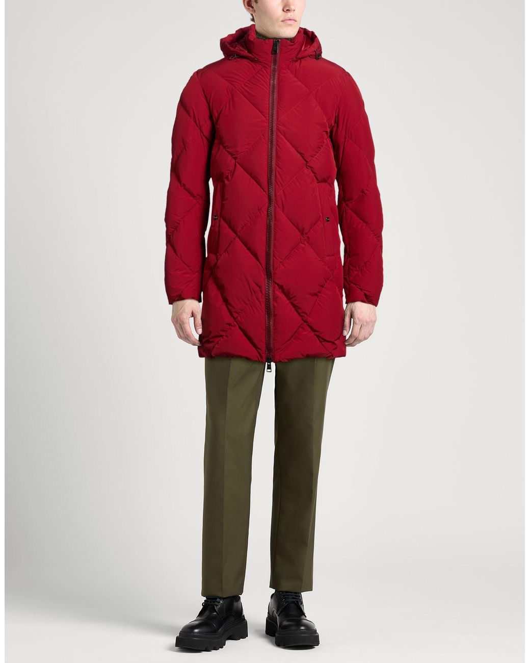 Herno Red Puffer Polyester for men