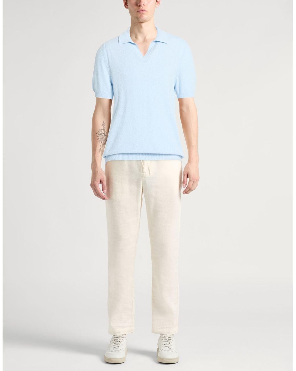 Barba Napoli Blue Sky Sweater Cotton, Polyamide for men