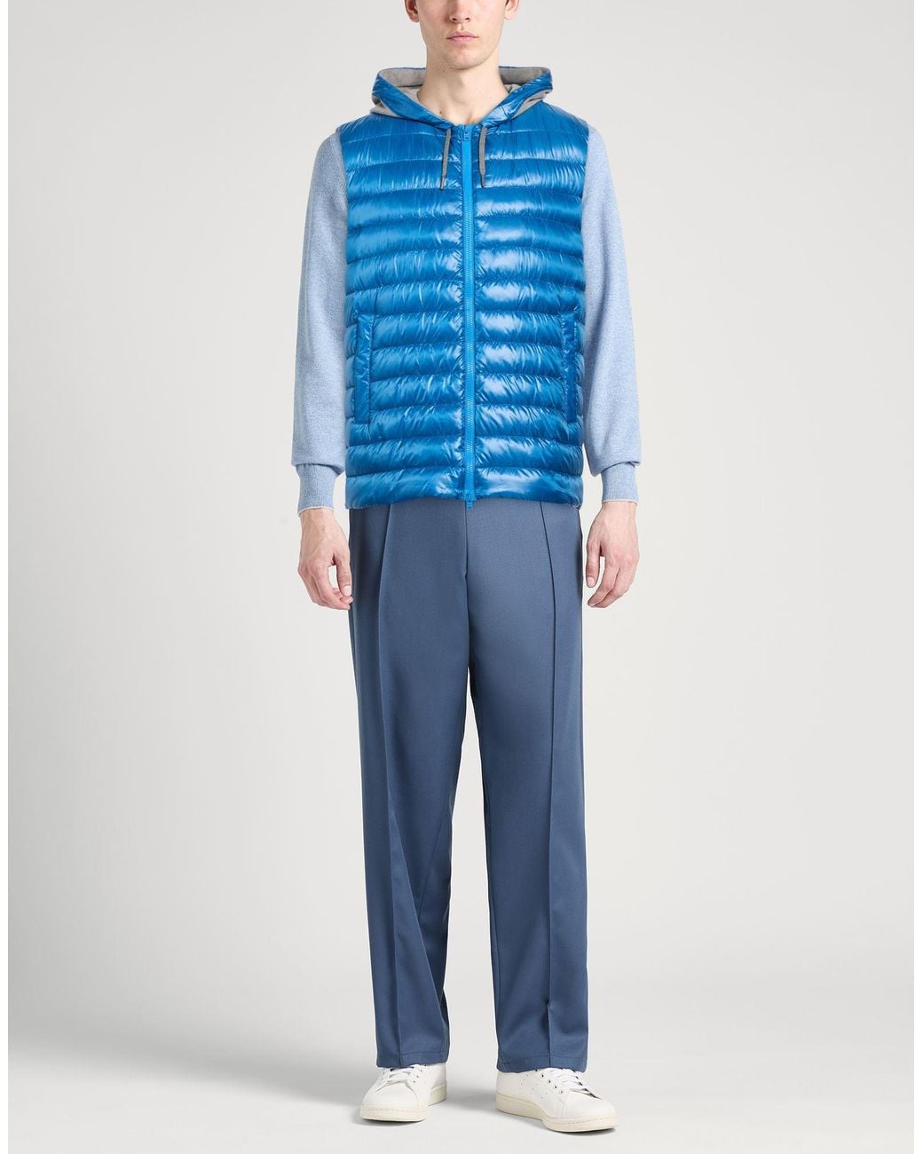 Herno Blue Vest Polyamide, Polyester, Cotton for men