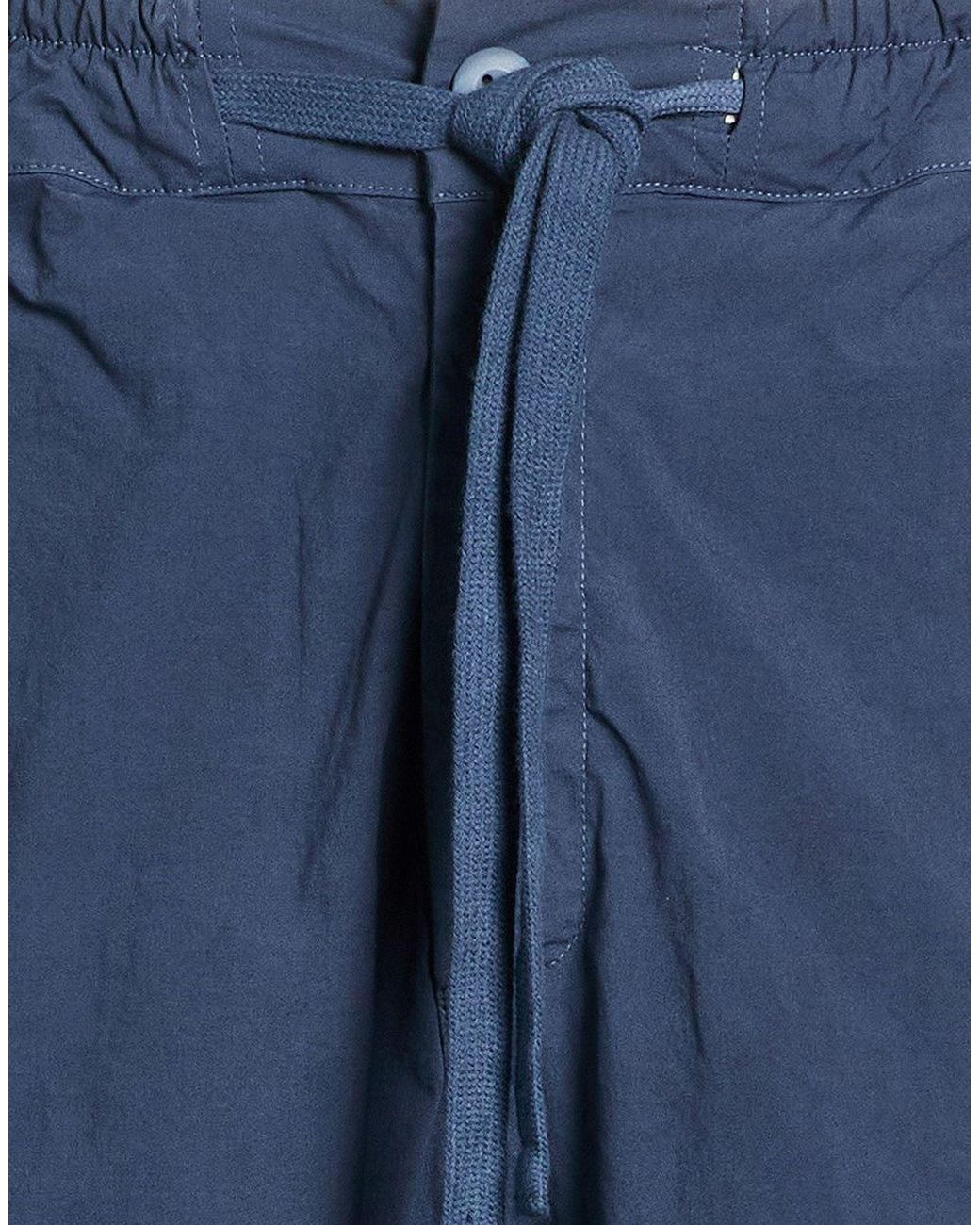 Crossley Blue Pants Cotton, Elastane for men