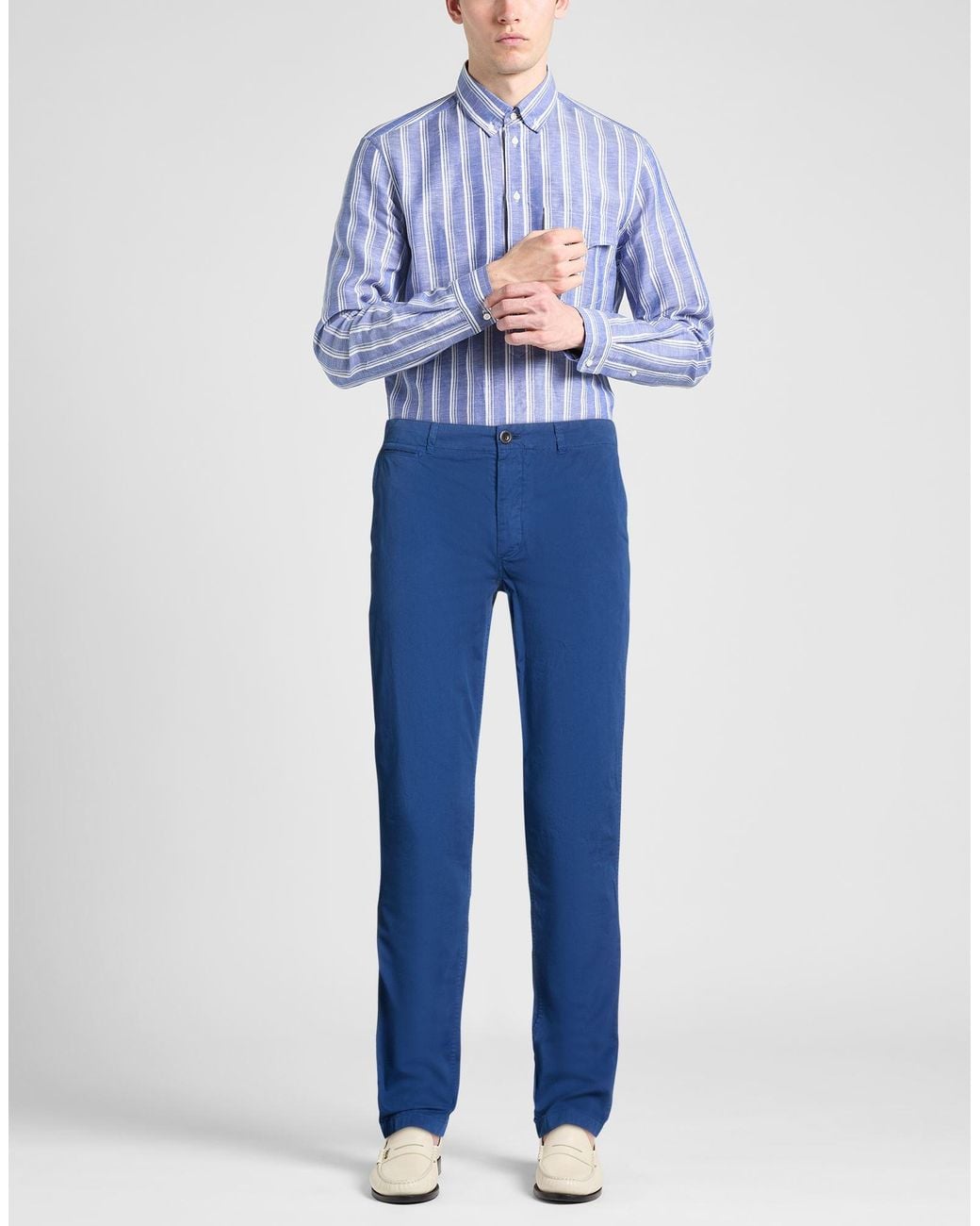 Paul Smith Blue Pants Cotton for men