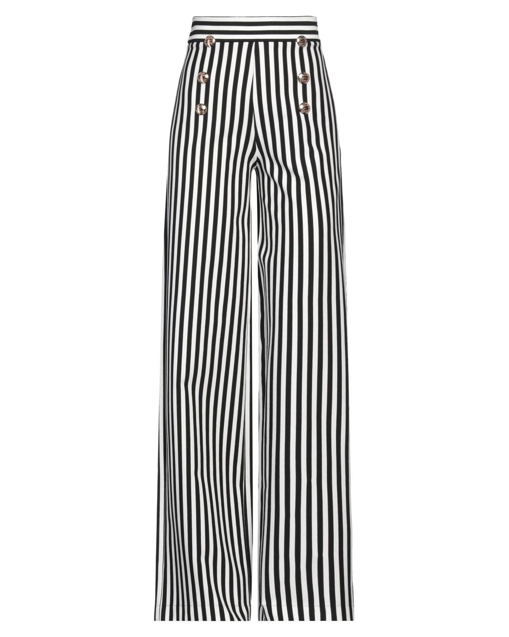 Gaelle Paris White Pants Viscose, Polyamide, Elastane, Polyester