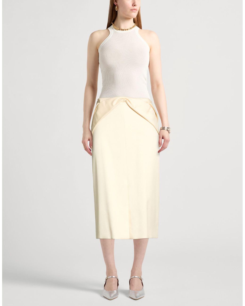 Céline Natural Midi Skirt