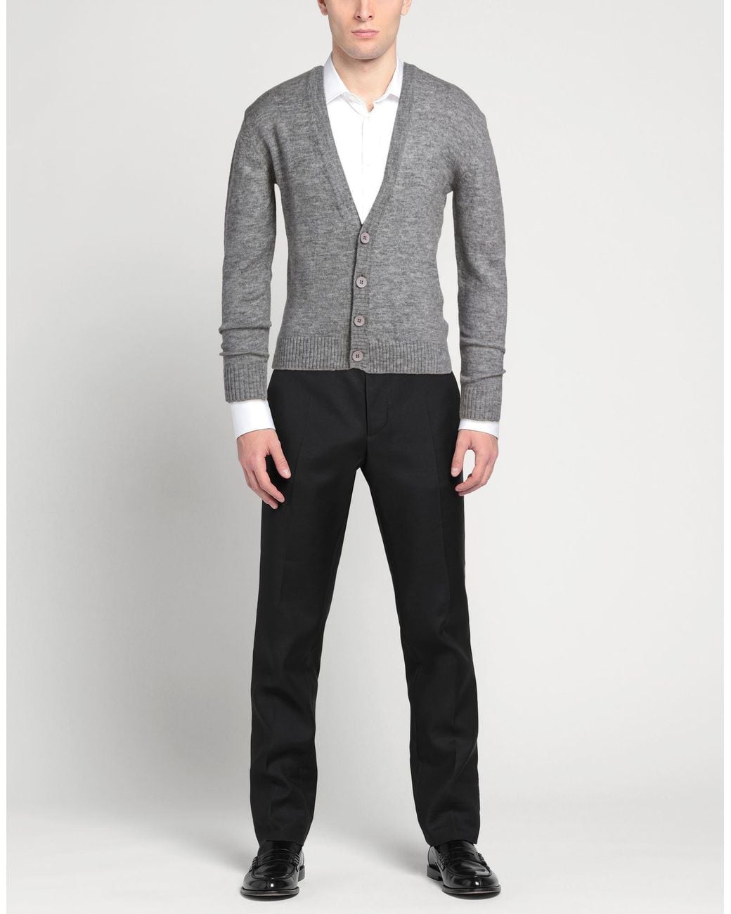 Gazzarrini Gray Cardigan Acrylic, Polyester, Elastane for men