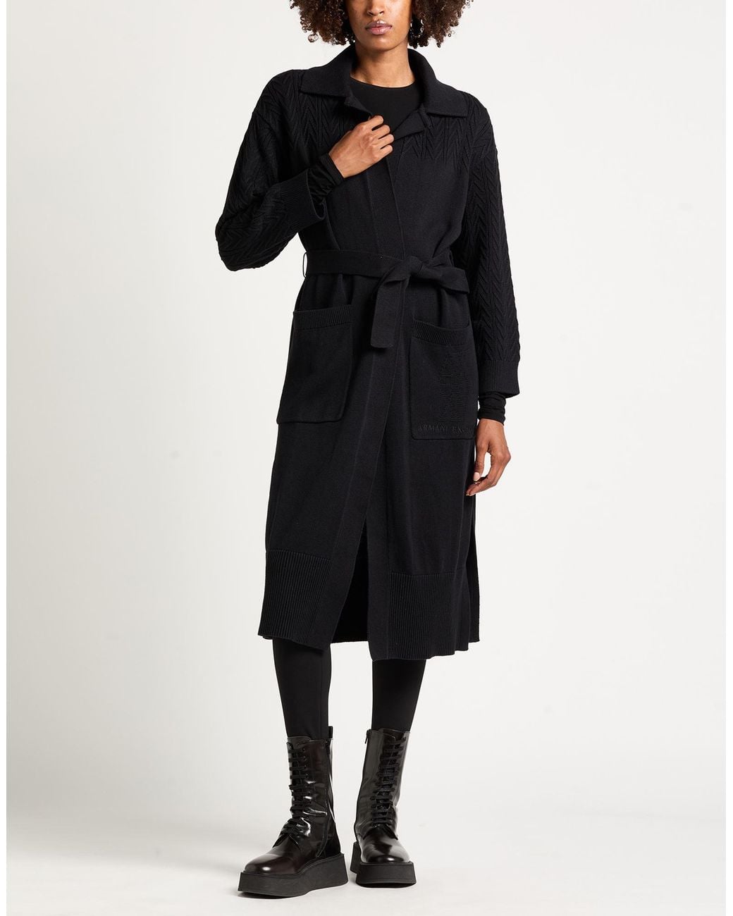 ARMANI EXCHANGE Black Cardigan Cotton