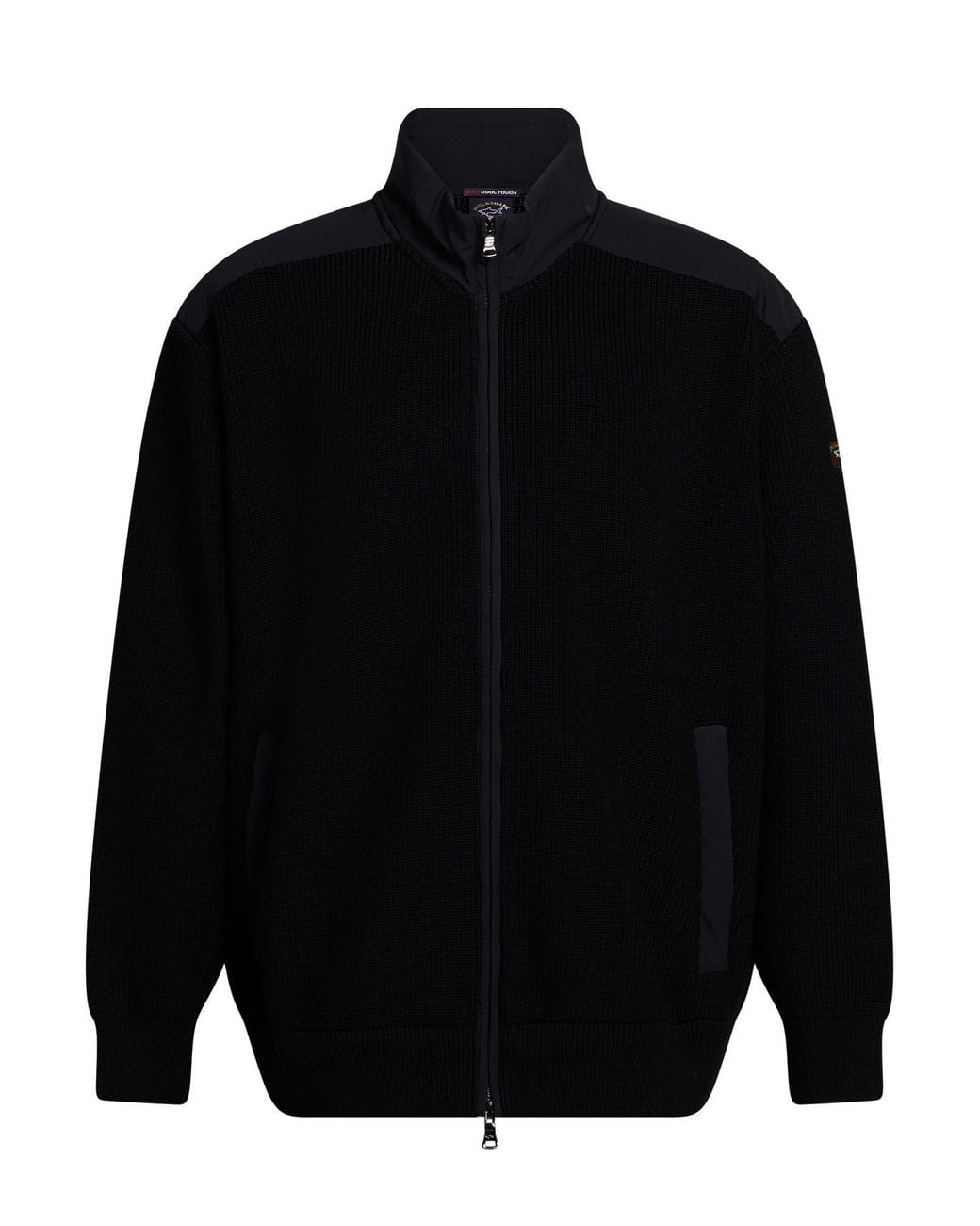Paul & Shark Black Cardigan Virgin Wool for men