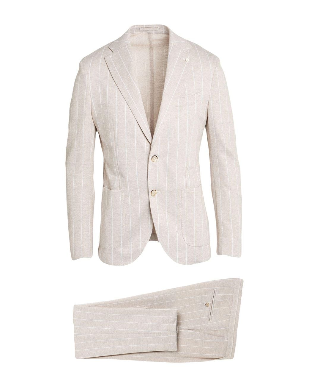 Luigi Bianchi White Suit Linen, Cotton for men