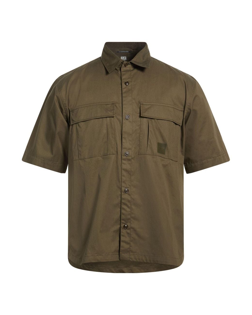 C P Company Green Military Shirt Cotton for men