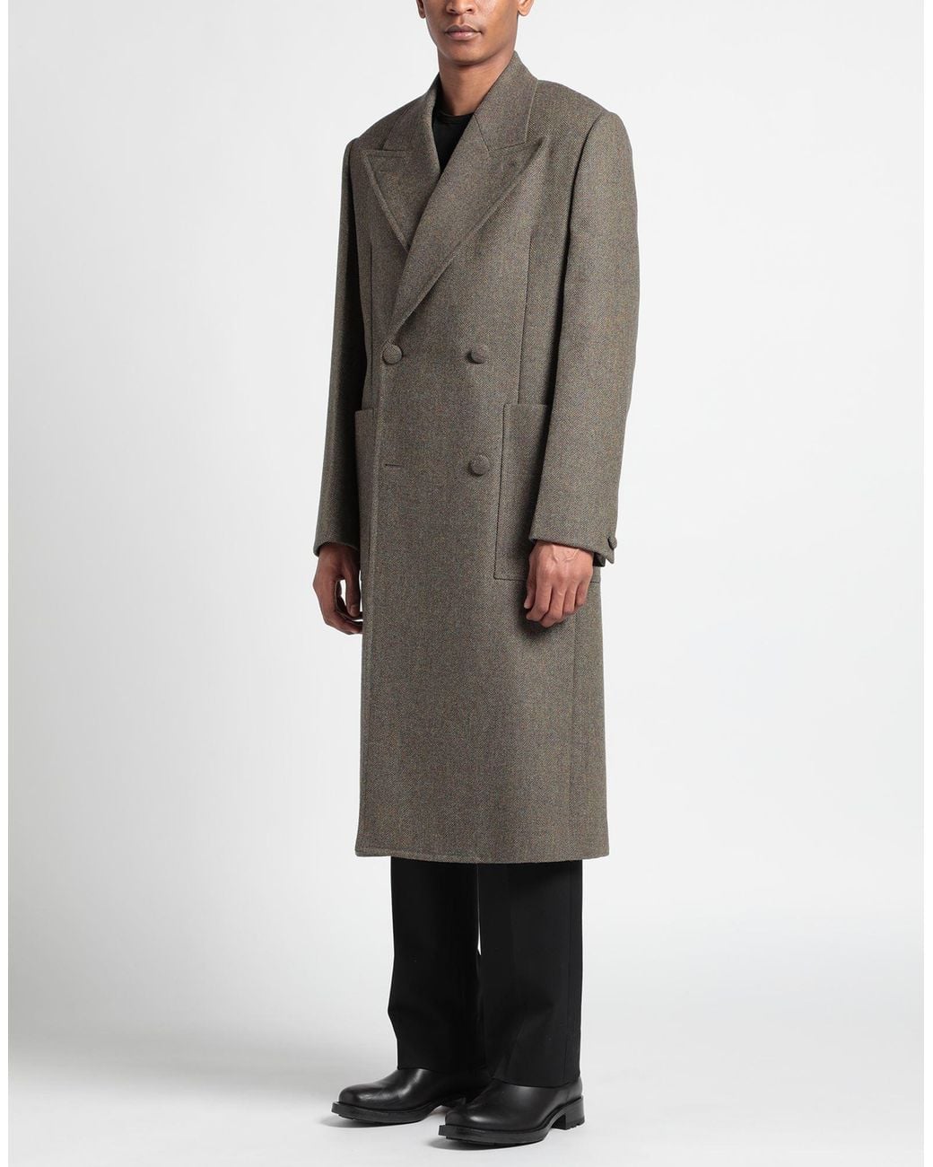 Givenchy Gray Coat Wool for men