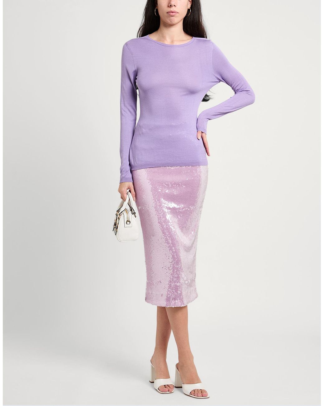 Twinset Purple Sweater Silk