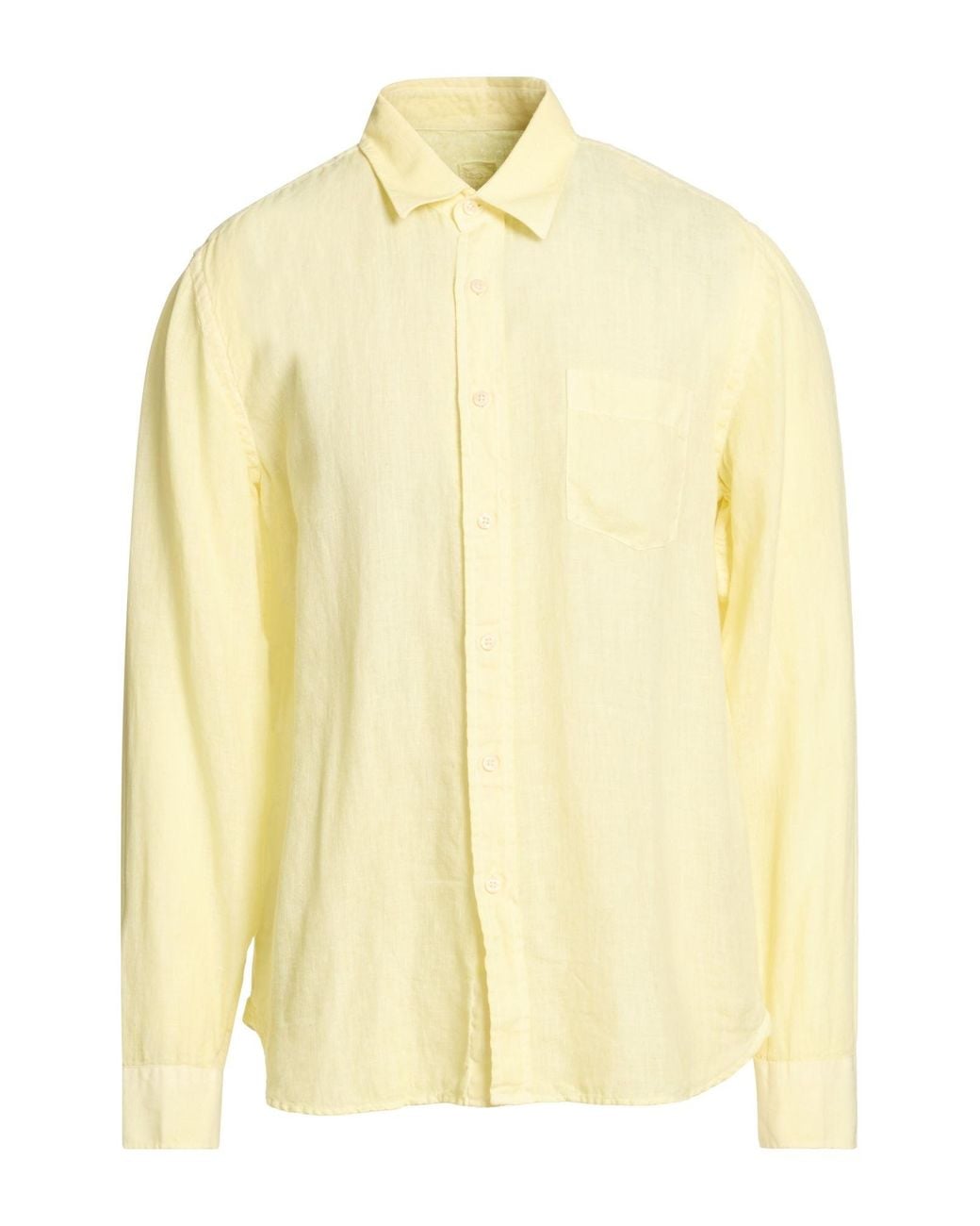 120% Lino Yellow Shirts for men