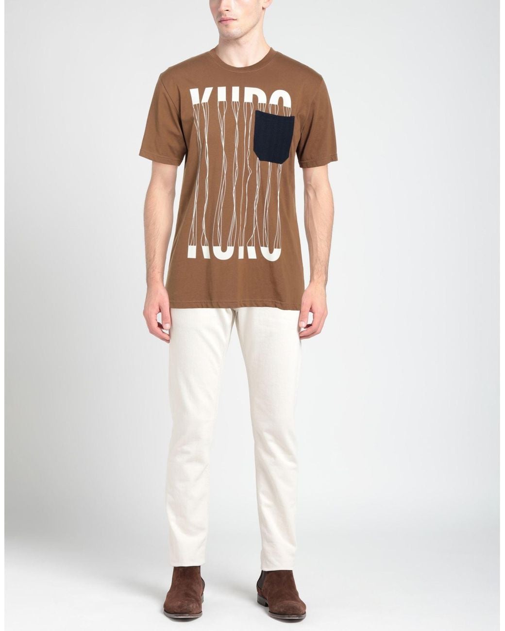Takeshy Kurosawa Brown T-shirt for men