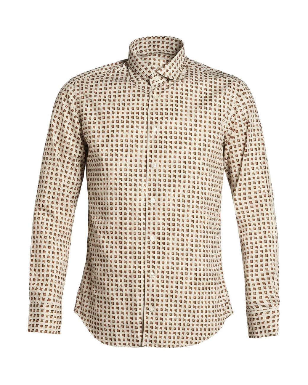 BASTONCINO White Khaki Shirt Cotton for men