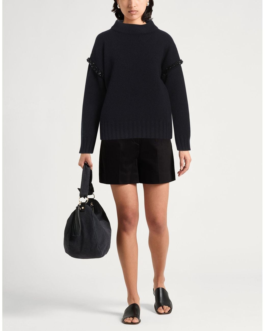 Max Mara Blue Sfilata Turtleneck Virgin Wool