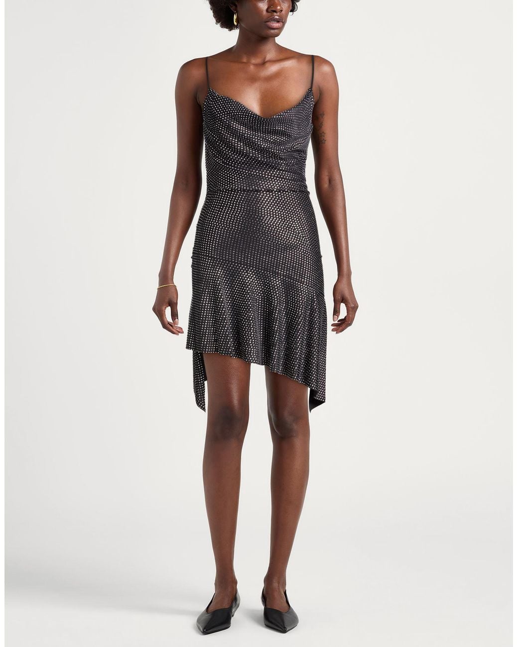 GIUSEPPE DI MORABITO Black Mini Dress Polyamide, Elastane