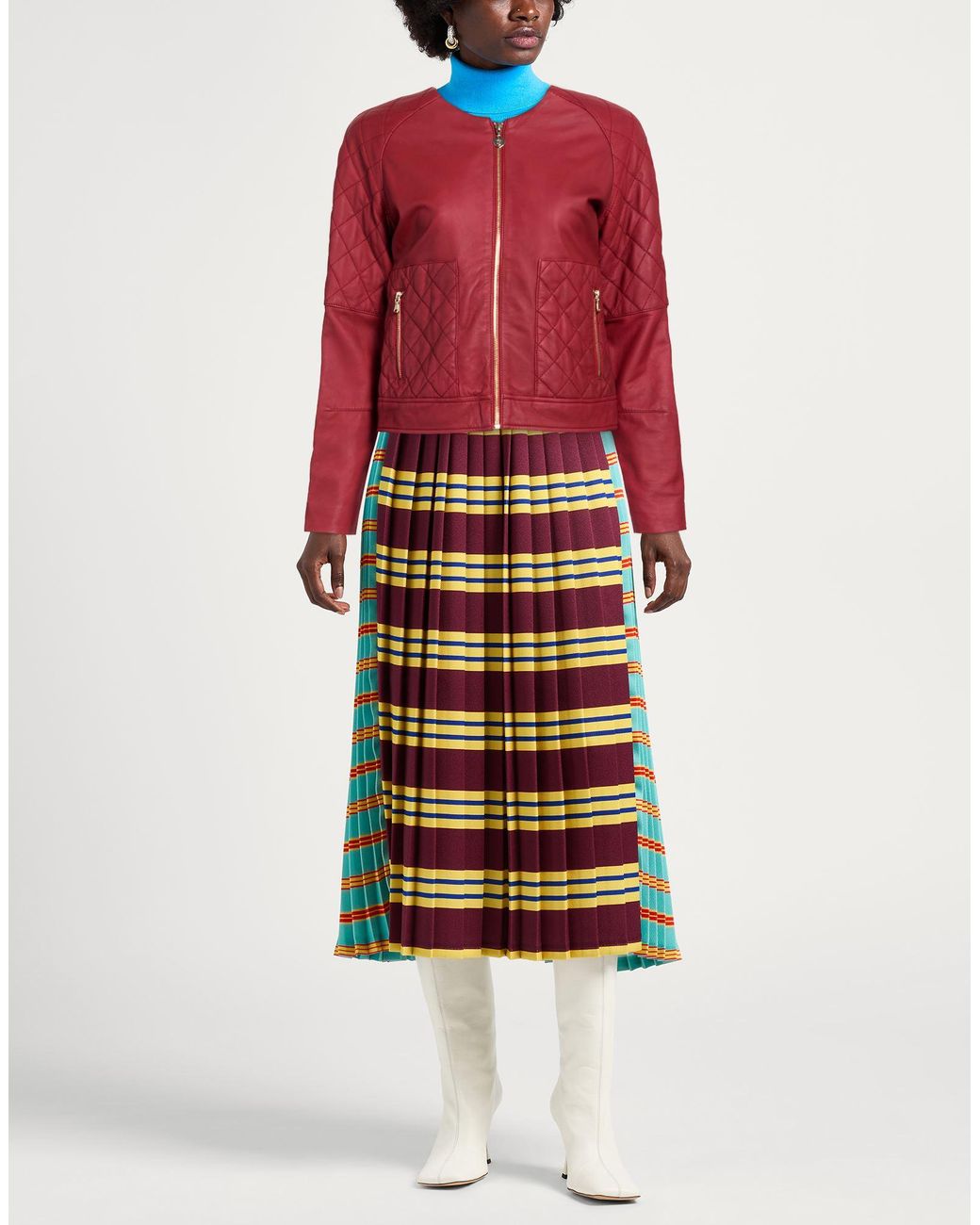 Twinset Red Brick Jacket Sheepskin