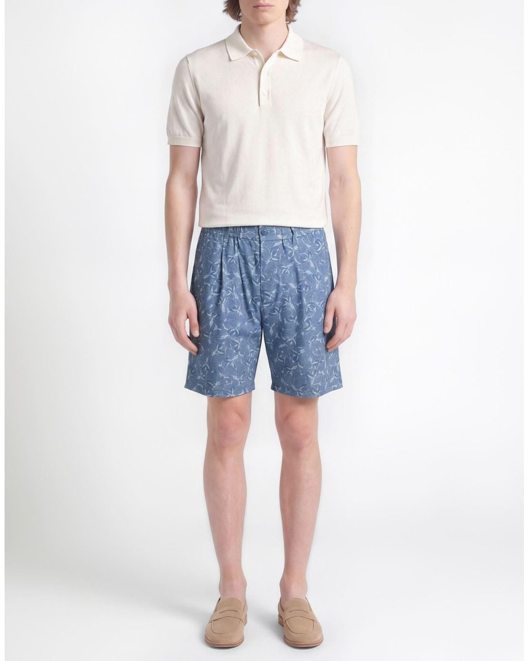 Drykorn Blue Shorts & Bermuda Shorts Cotton, Polyamide, Elastane for men